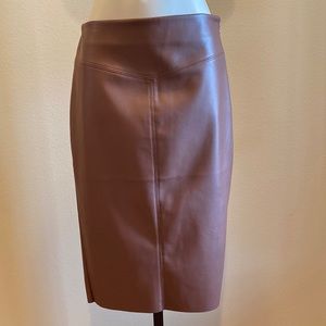 Express Cognac Faux Leather Skirt Size: 6